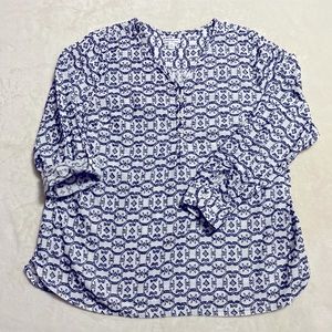 Women's Croft & Barrow® Print Splitneck Top
